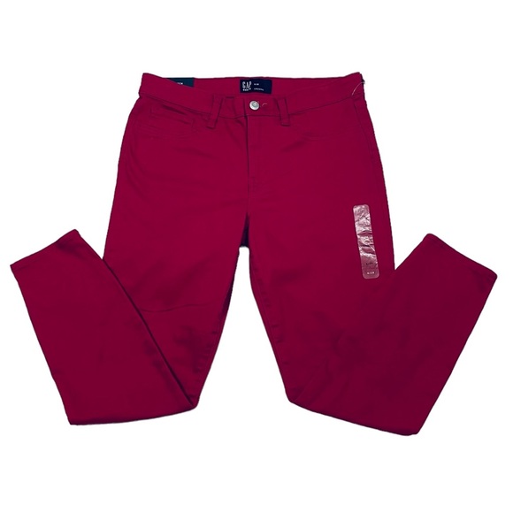 GAP Denim - NWT GAP Midrise Super Skinny Denim Leggings in Cranberry Size 6/28